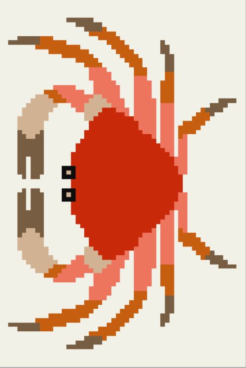 Strandkrabbe - kun mønster